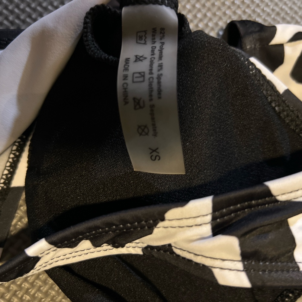 Black and White Cow Print Bikini Swim Set XS - Picture 3 of 3